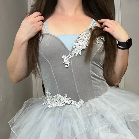 Weissman Camisole Degas Tutu Ballet Costume ‘Woodland’ Blue Size Adult Medium - Picture 9 of 11